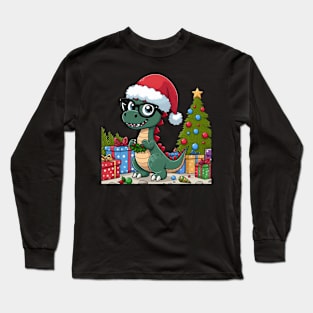 Dino Christmas Long Sleeve T-Shirt